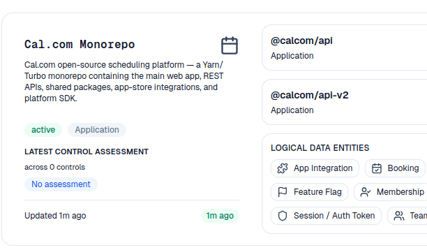 Applications view showing architecture graph